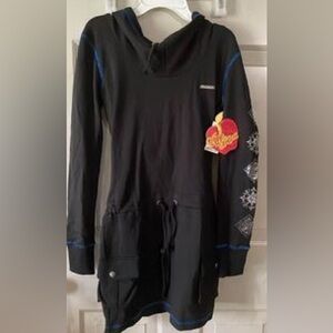 Hoodie dress with pockets